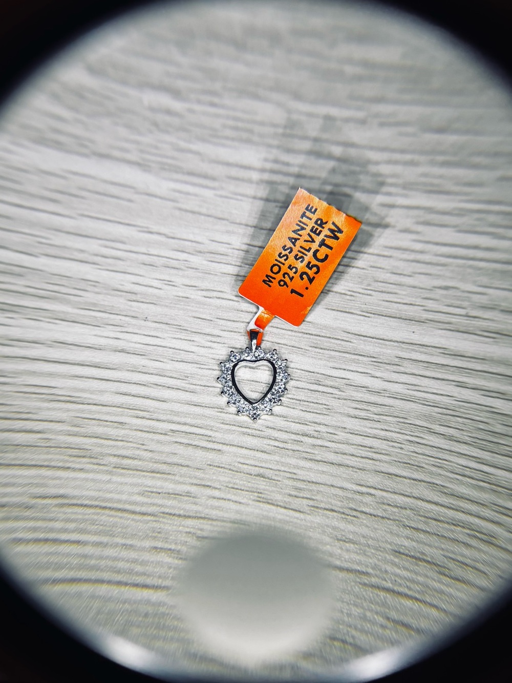 Solid 925 Sterling Silver VVS Moissanite Open Heart Halo Pendant - Picture 5 of 12